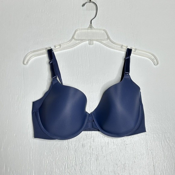 Warner's Other - Warners Full Coverage Side Smoothing Bra Size 38C Dusty Blue Back Closure